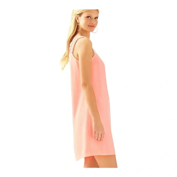 Lilly Pulitzer Mason Dress in Bright Peach-NEW with Tags! - Picture 3 of 13